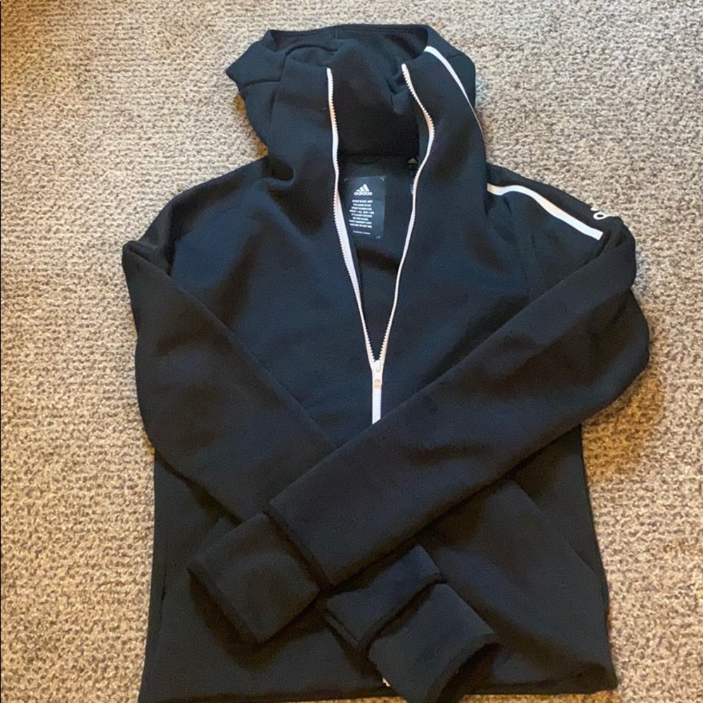 Adidas zip up black hoodie Climalite